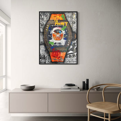 Graffiti Timepiece | Richard Mille Inspired | Modern Urban Decor