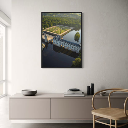 Majestic European Castles Poster | France | Château de Chenonceau | Built in 1514 | Scenic Architecture Art Decor