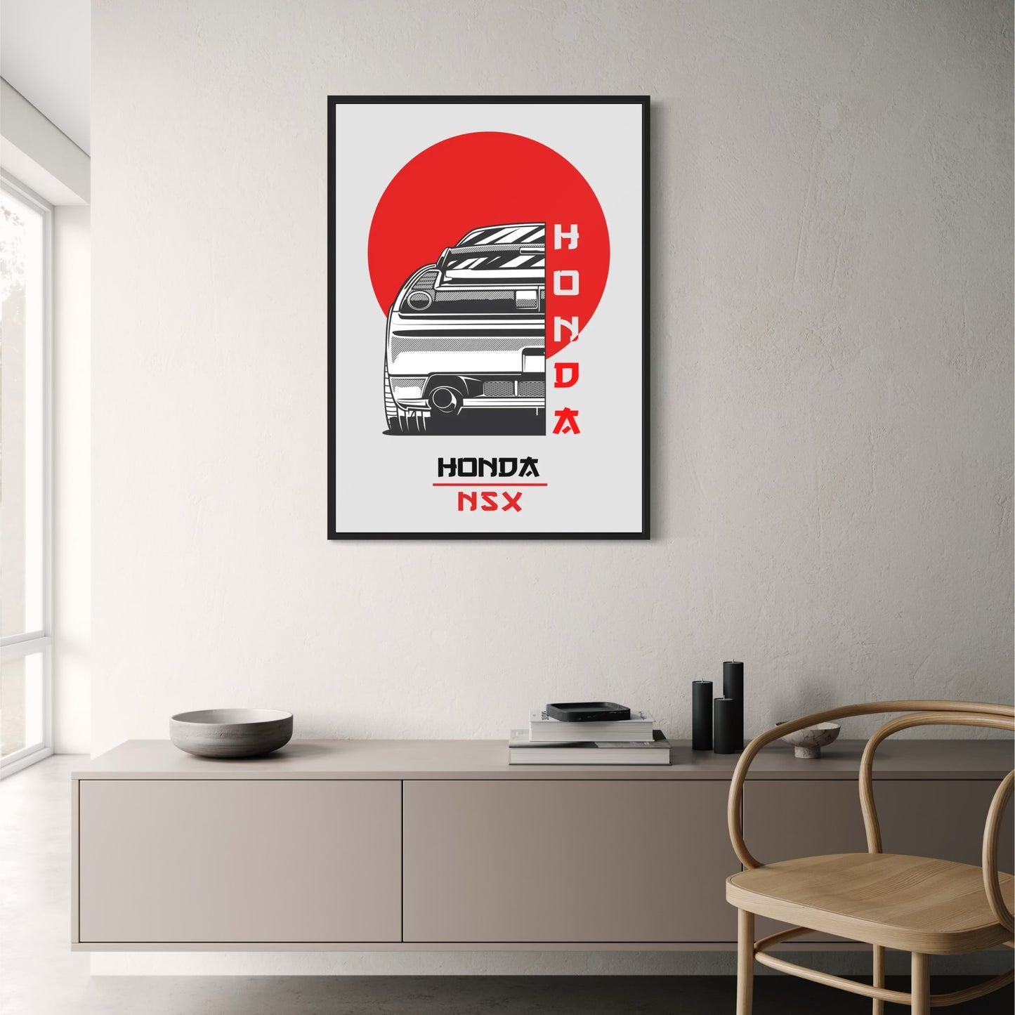 Honda NSX Poster | Japanese Car Artwork | Home & Garden Decor | Automotive Wall Art Print