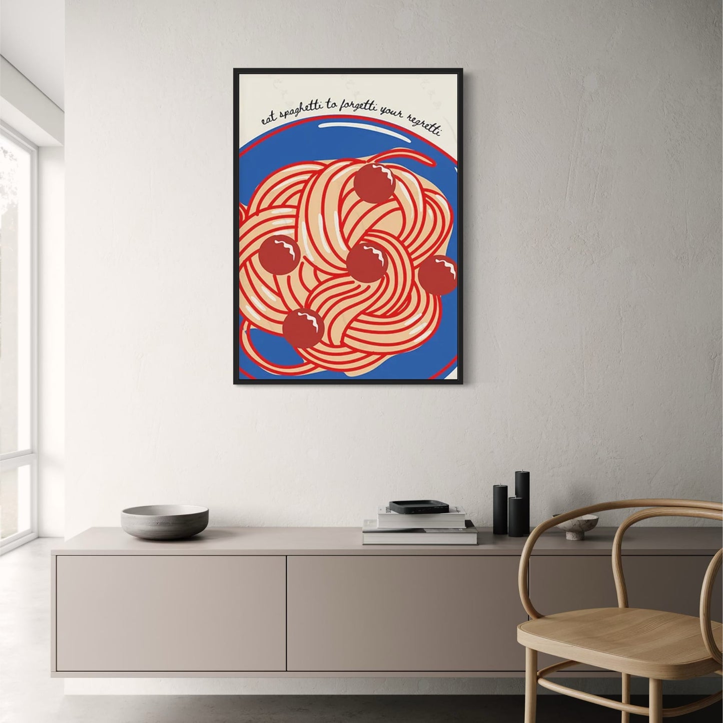 Eat Spaghetti | Retro Kitchen Art