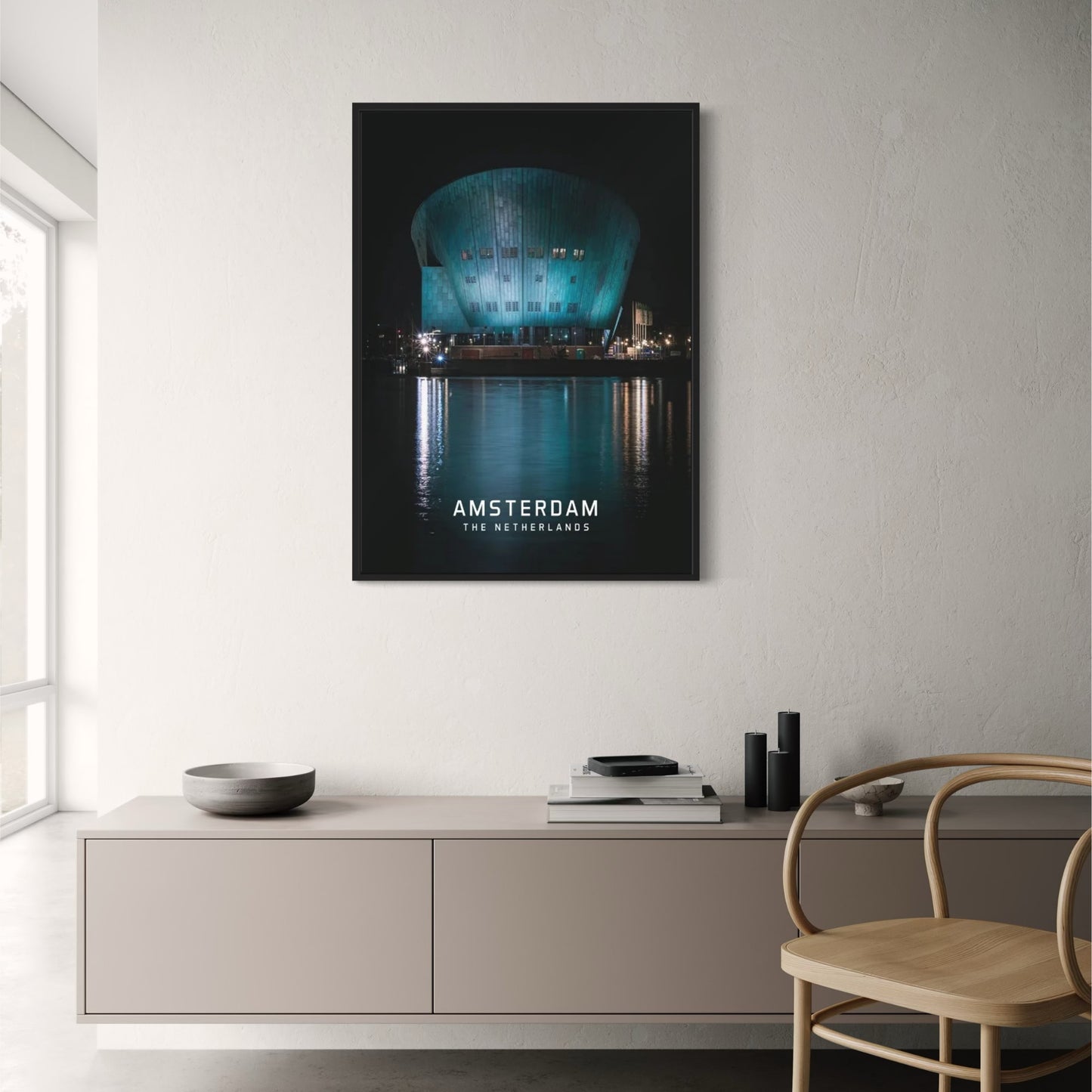Amsterdam Nemo Poster | Scenic View | European Cityscape | Home Decor | Wall Art | Dutch Architecture | Travel Poster