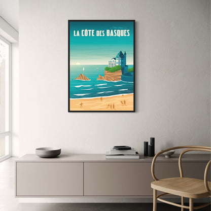 La Cote Des Basques Scenic | French Coastline Art