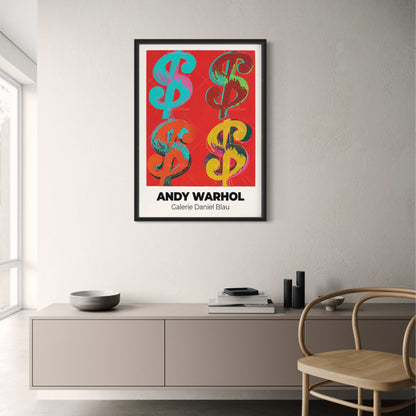 Andy Warhol Art | Colorful Visual Artwork | Daniel Blau Exhibition | Pop Art Icon | Decorative Poster