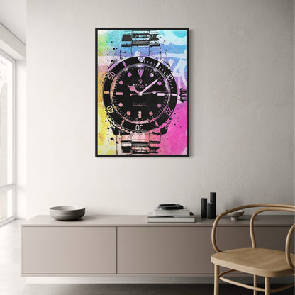 Rainbow Graffiti Timepiece | Colorful Urban Rolex Design