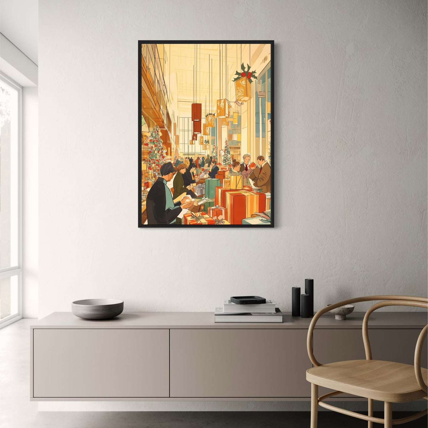 Festive Shopping Scene | Christmas Decor | Stylish Department Store