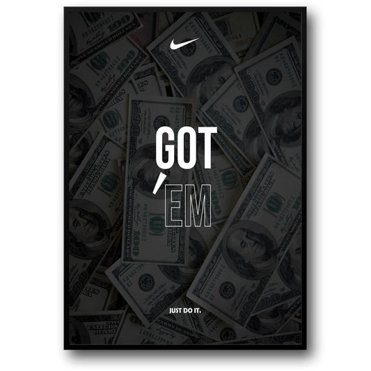 Nike Inspired | Got 'Em on Hundred Dollar Bills | Swoosh & Just Do It
