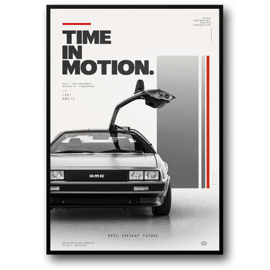 1981 DMC-12 Car Poster | Vintage Auto Wall Art | Retro Vehicle Print | Iconic Engineering Decor | Dreamers Timeless Design