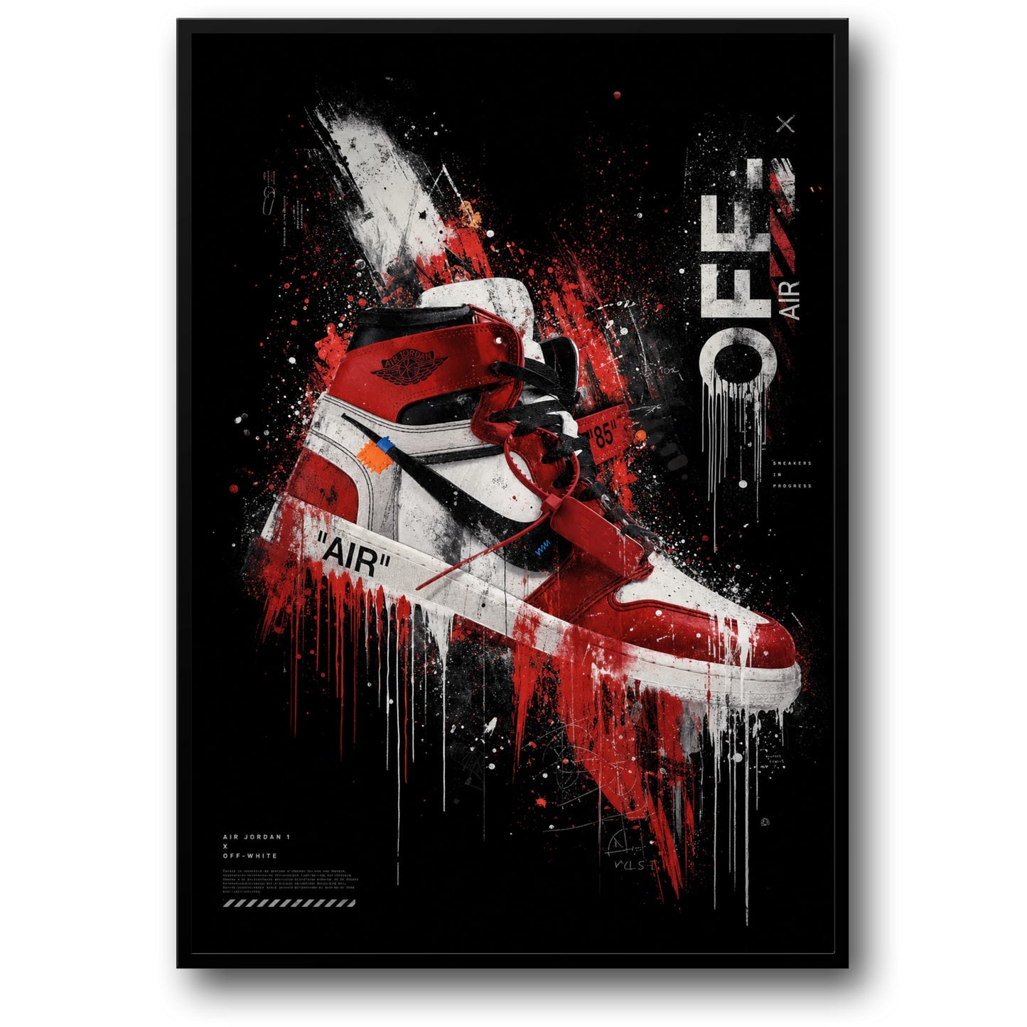 Air Jordan Sneaker Art | Street Style Wall Poster | Contemporary Design Print for Home Decor | Urban Fashion Canvas Poster