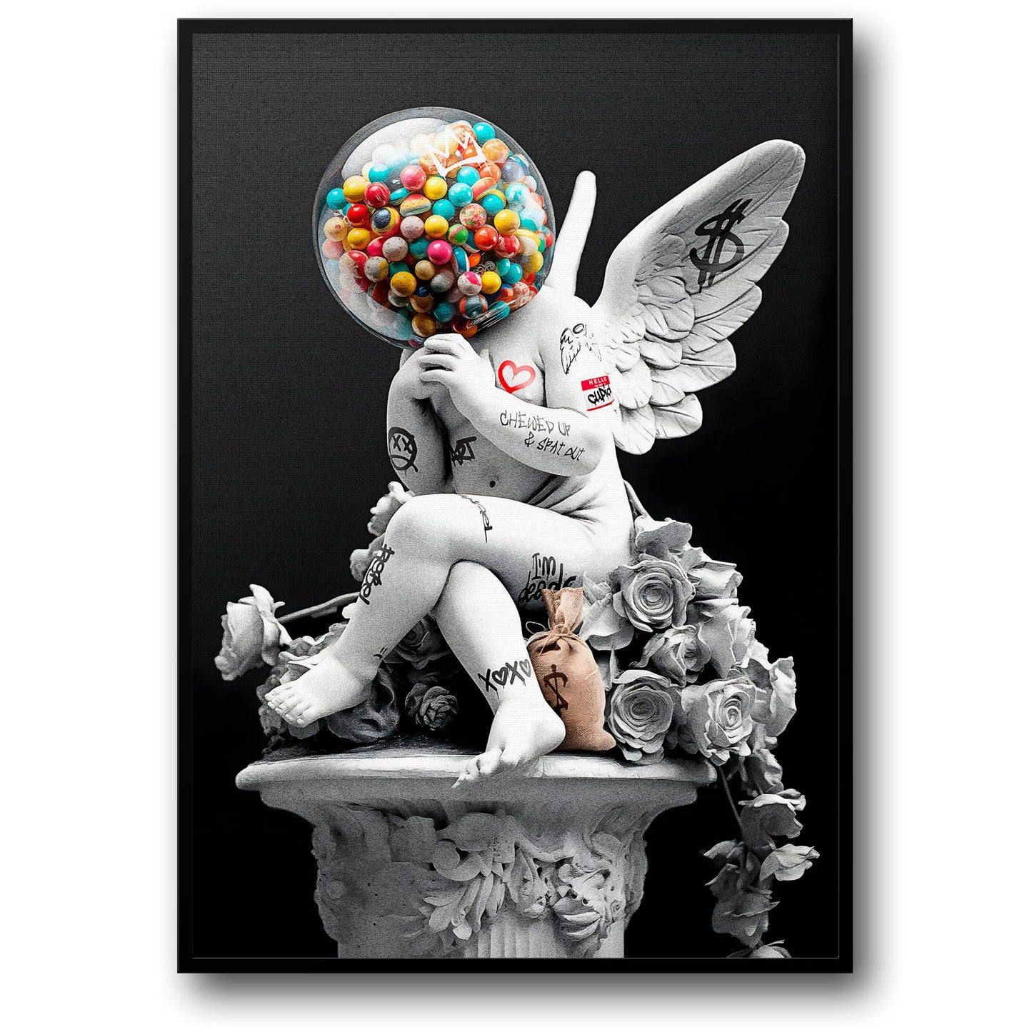 Winged Cherub Graffiti | Gumball Head | Modern Urban Art