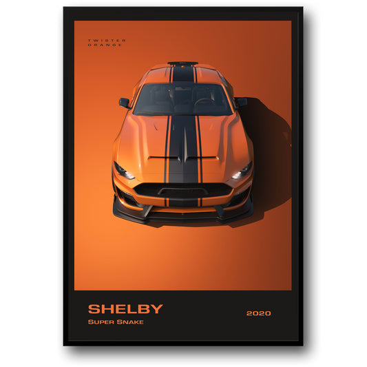 Shelby Super Snake | Twister Orange Muscle Car | Black Stripes