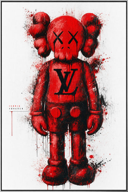 Iconic Modern Art Print | Abstract Street Art Poster | Red Black Graffiti Decor | Unique Wall Art for Home or Office