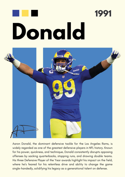 Aaron Donald | Los Angeles Rams | Blue & Yellow