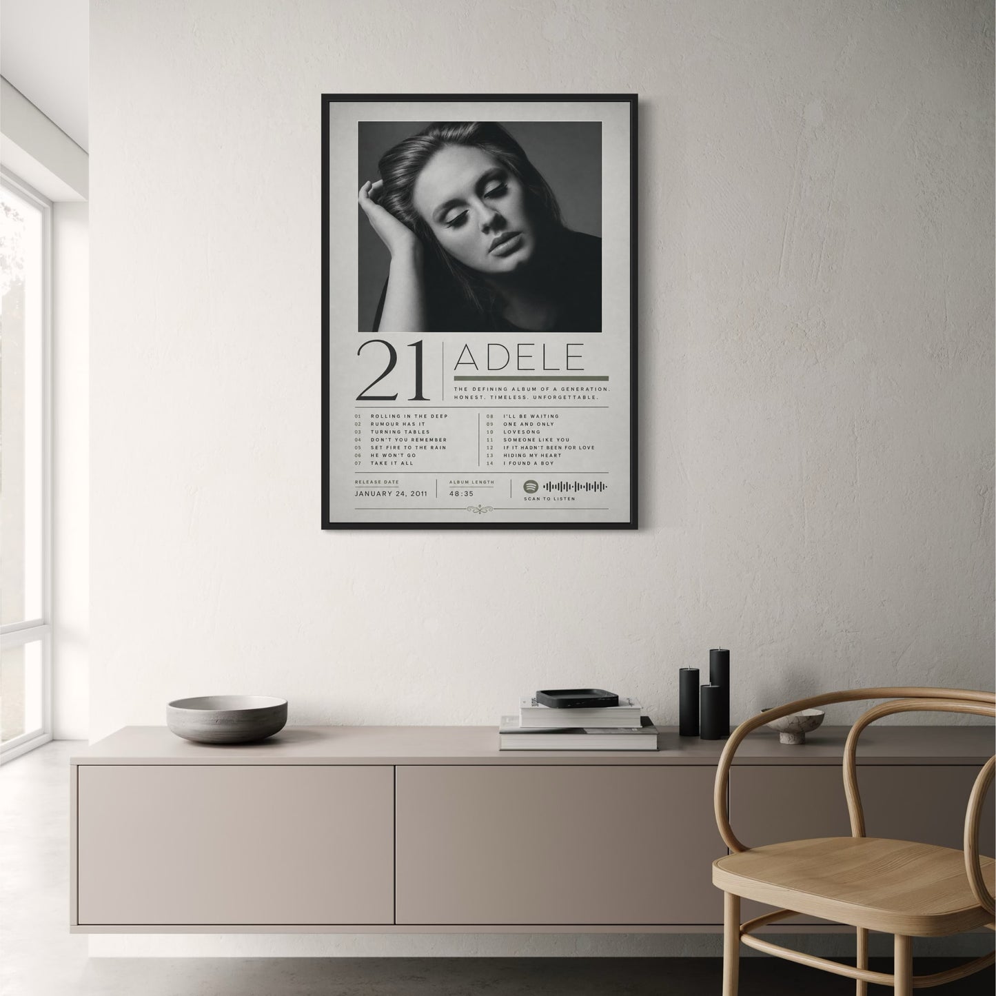 Adele Album Art | Music Iconic Artwork | 21 Album Decorative Poster | Classic Music Print for Fans | Wall Art Decor
