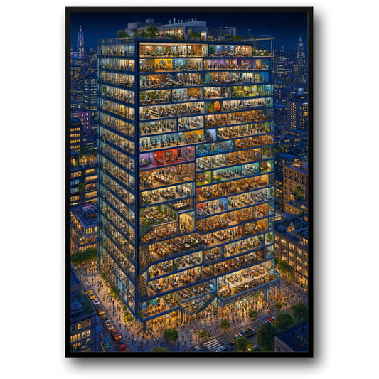 SKYSCRAPER AT NIGHT