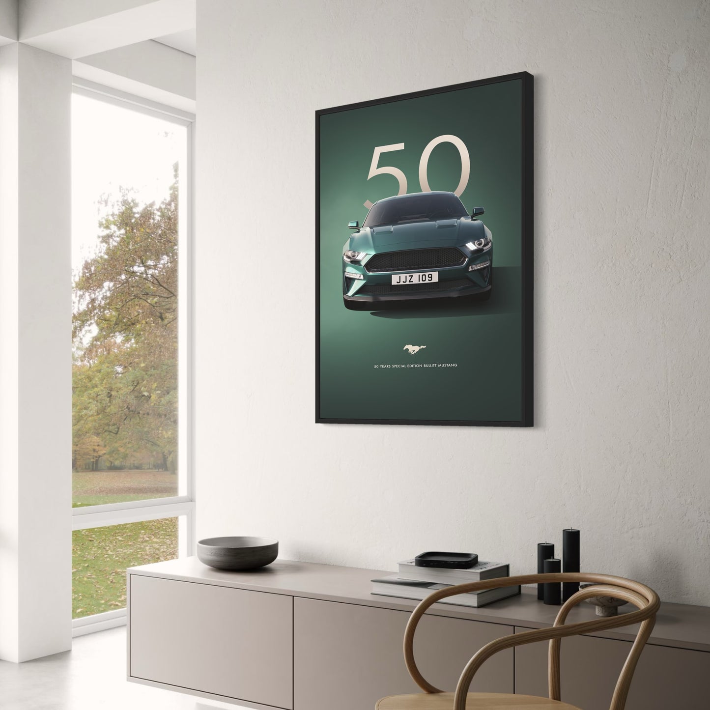 Bullitt Mustang | Classic Dark Green | Iconic Front View