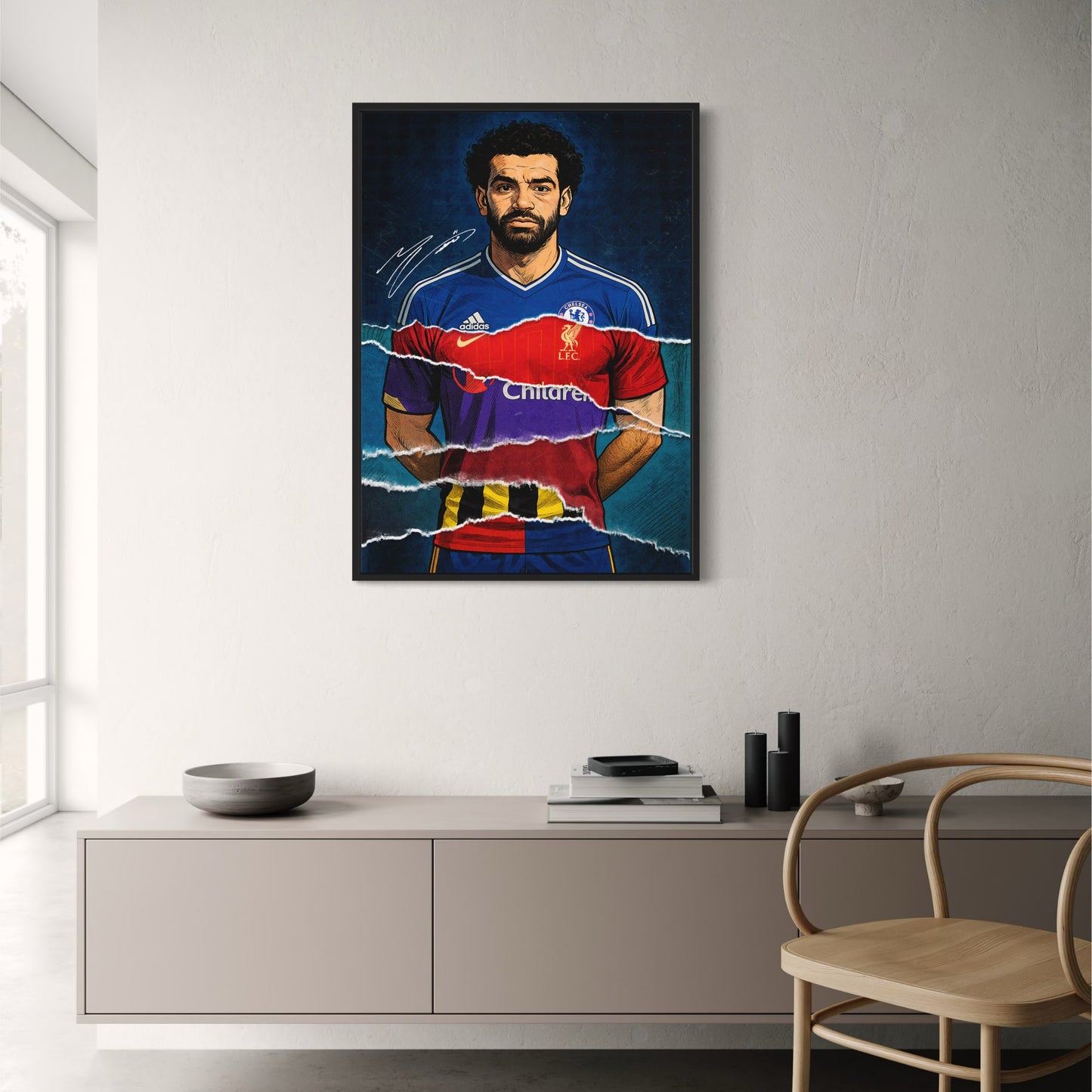 Dynamic Football Jersey Collage | Iconic Club Prints