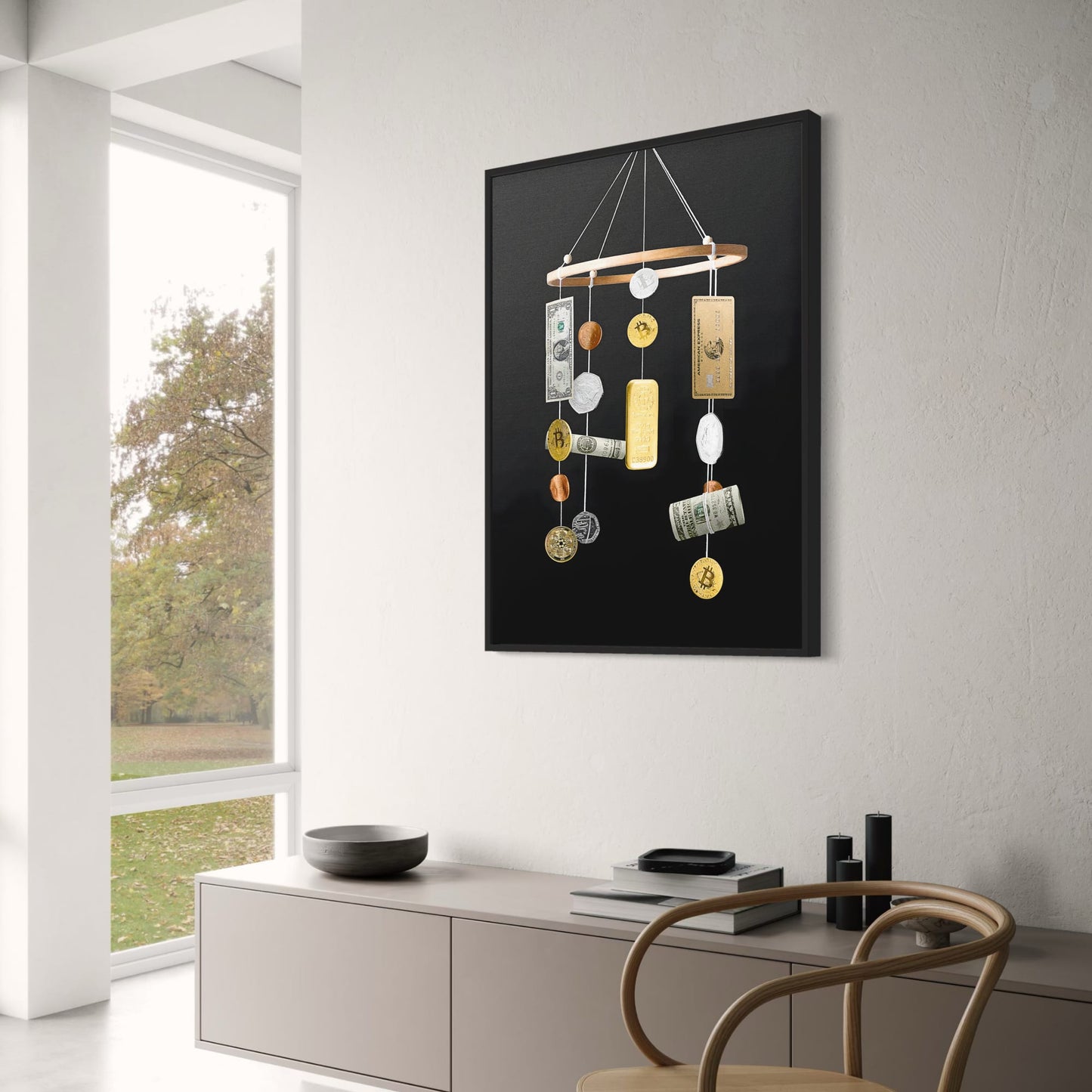 Bitcoin Dollar Gold | Modern Financial Art