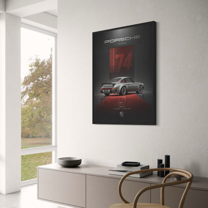 Porsche Turbo 1974 Classic Car Design | Vintage Automotive Art | Collector's Edition Print Poster
