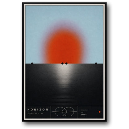 Abstract Sun Horizon | Equilibrium Series Art Print | Modern Wall Decor Poster | Balance Beauty Design | Home Living Room Office