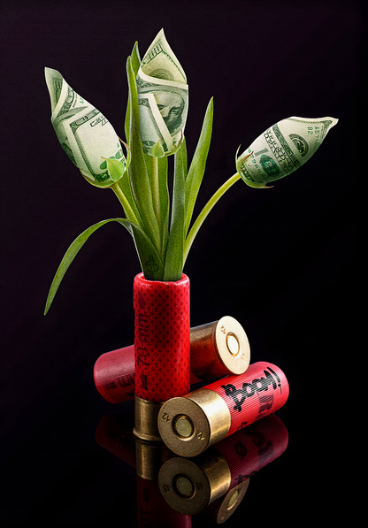 Shotgun Shells Vase | Surreal Modern Art | Wealth & Power