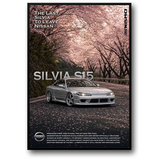 Nissan Silvia S15 | Iconic Japanese Sports Car Art | Historic Drift Legend Decor