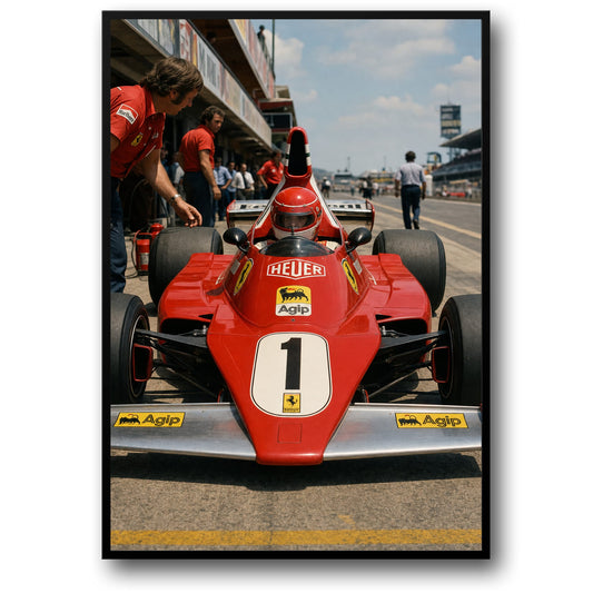 FERRARI LAUDA PIT LANE