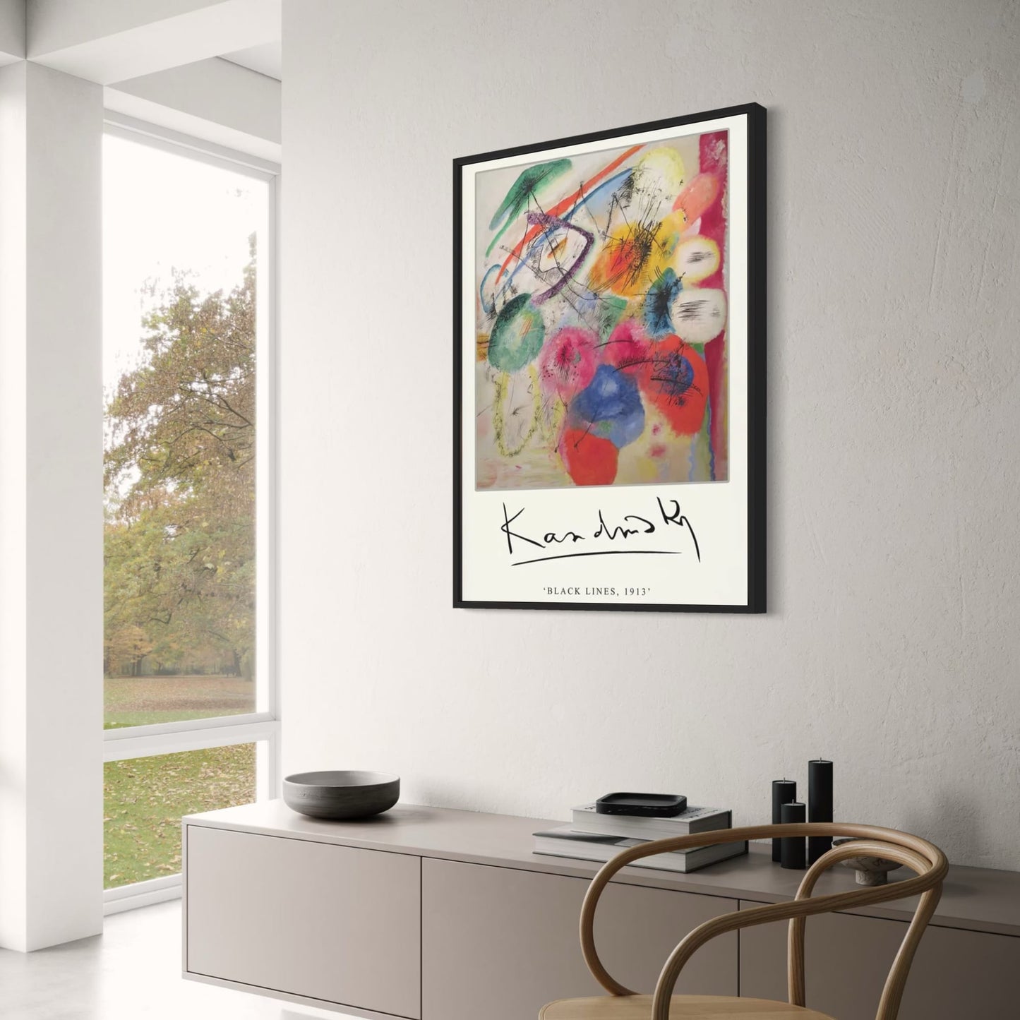 Black Lines | Wassily Kandinsky | 1913 | Vintage Art Exhibition Poster
