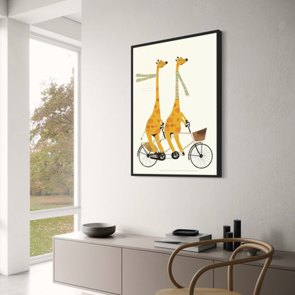 Whimsical Wheels Giraffe Tandem | Joyful Animated Adventure
