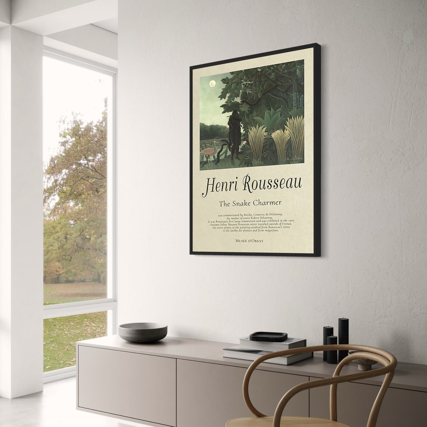 Henri Rousseau The Snake Charmer | Exotic Jungle Scene Poster | Art Print for Home Decor