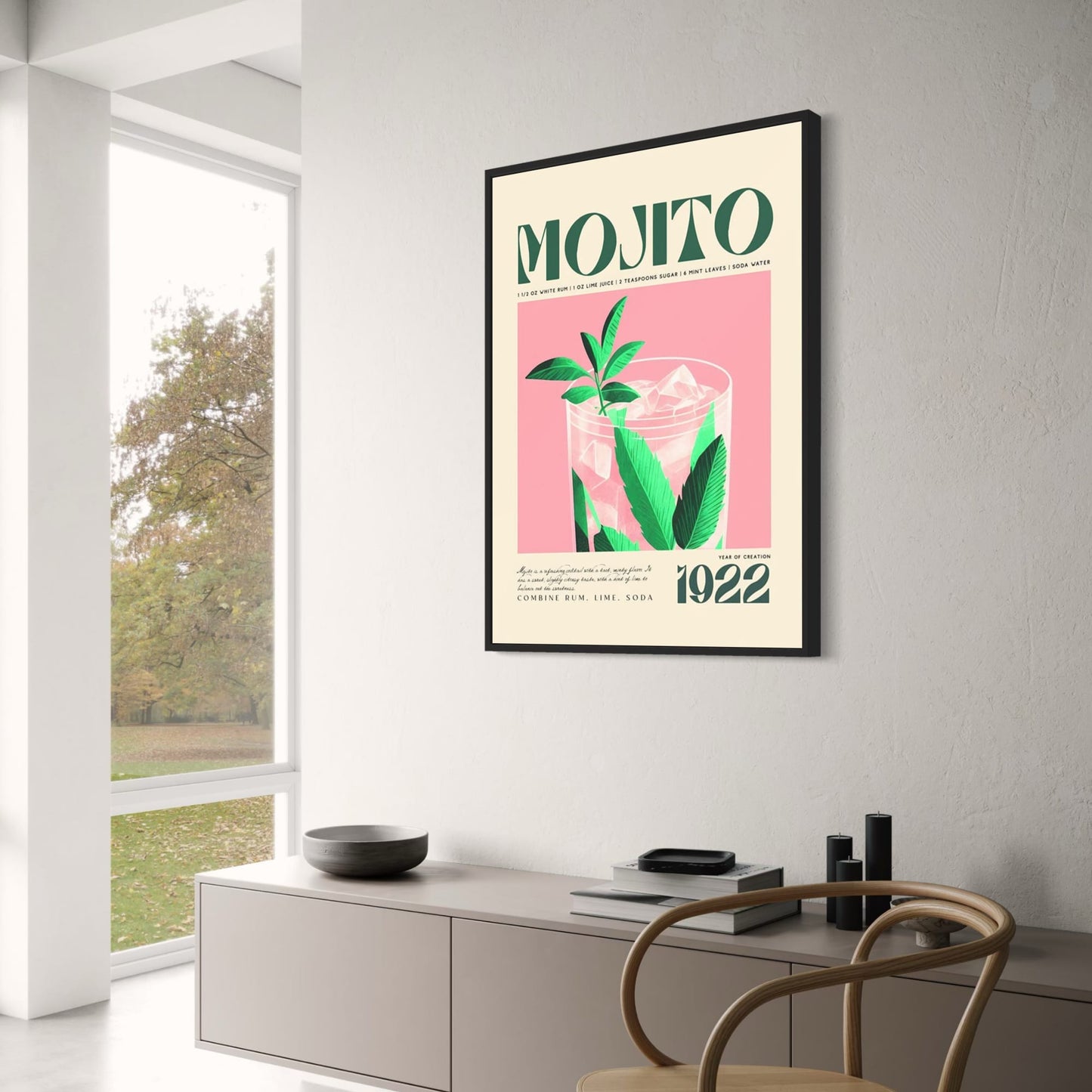 Mojito Cocktail 1922 | Vintage Bar Decor