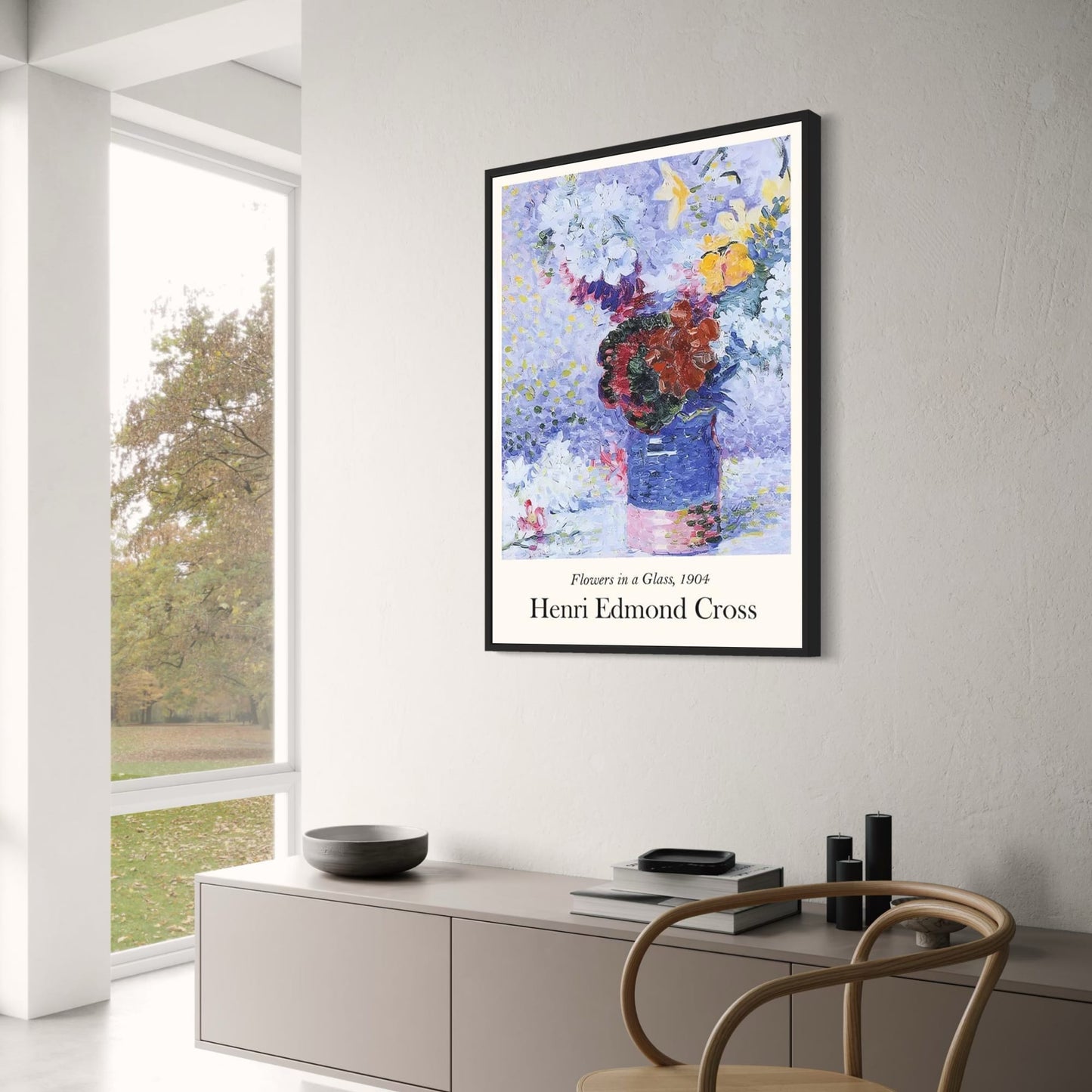 Henri Edmond Cross | Flowers in a Glass | Impressionist Floral