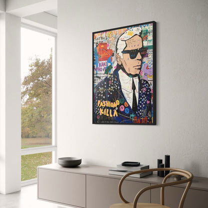 Abstract Graffiti Art | Queen Portrait Canvas Poster | British Street Pop Wall Art for Living Room Decor