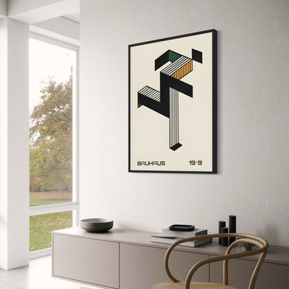 Bauhaus Running Man | Geometric Minimalist