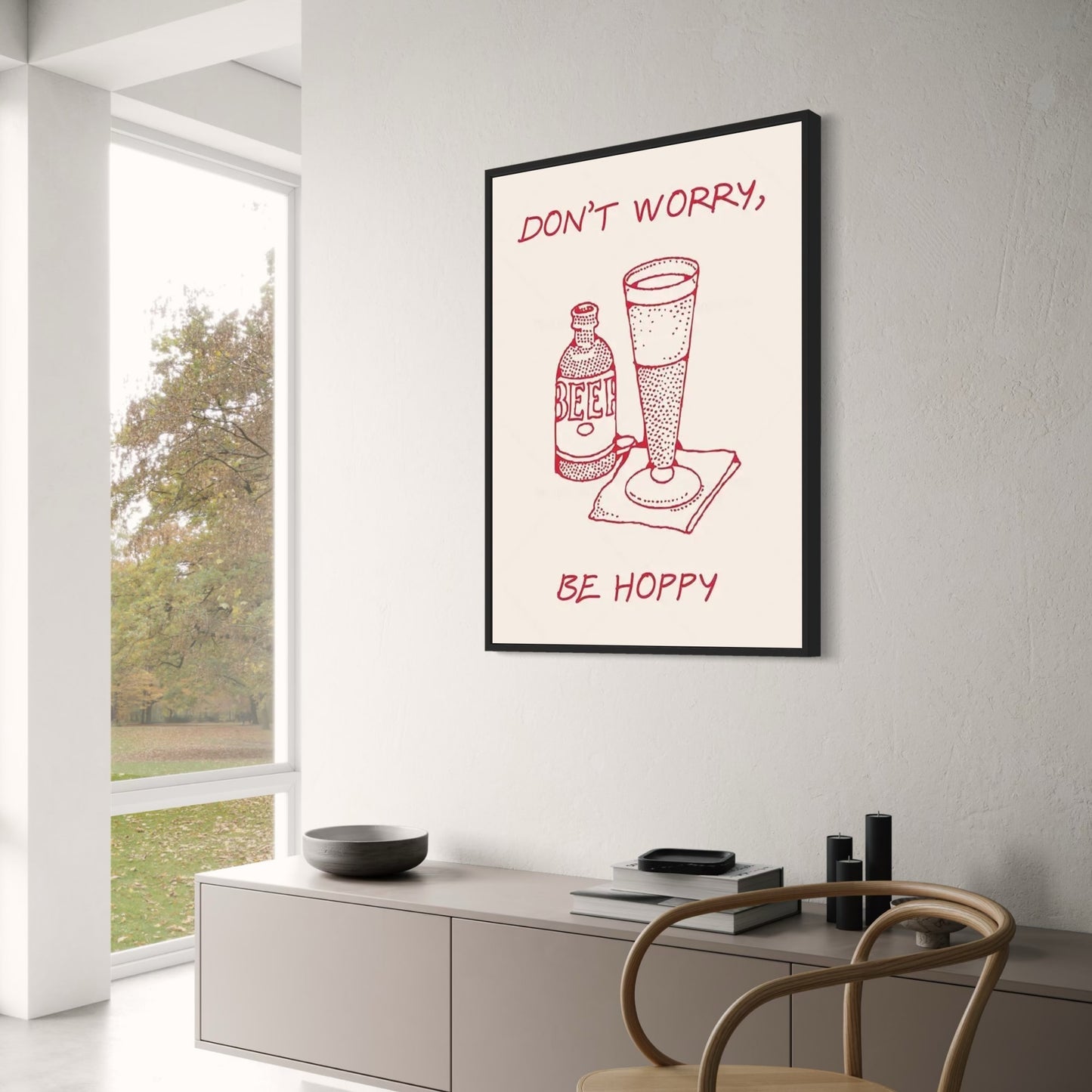 Minimalist Don't Worry Be Happy Quote
