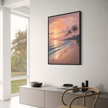 Calming Coastline Poster | Serene Ocean View Art Print | Beach Decor for Home | Coastal Wall Art