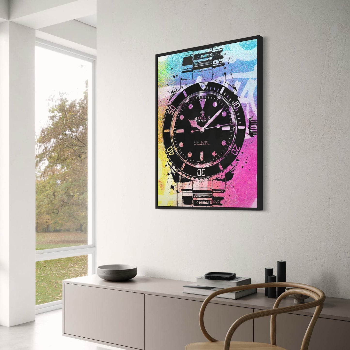 Rainbow Graffiti Timepiece | Colorful Urban Rolex Design