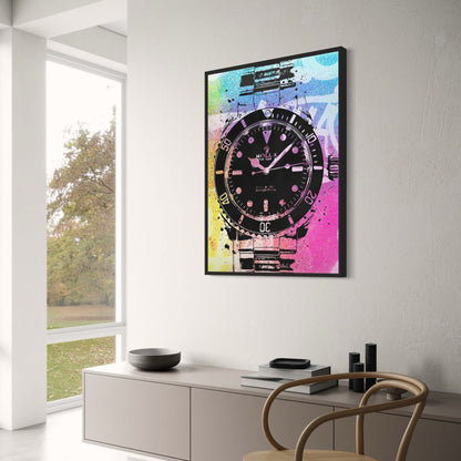 Rainbow Graffiti Timepiece | Colorful Urban Rolex Design