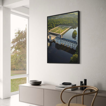 Majestic European Castles Poster | France | Château de Chenonceau | Built in 1514 | Scenic Architecture Art Decor