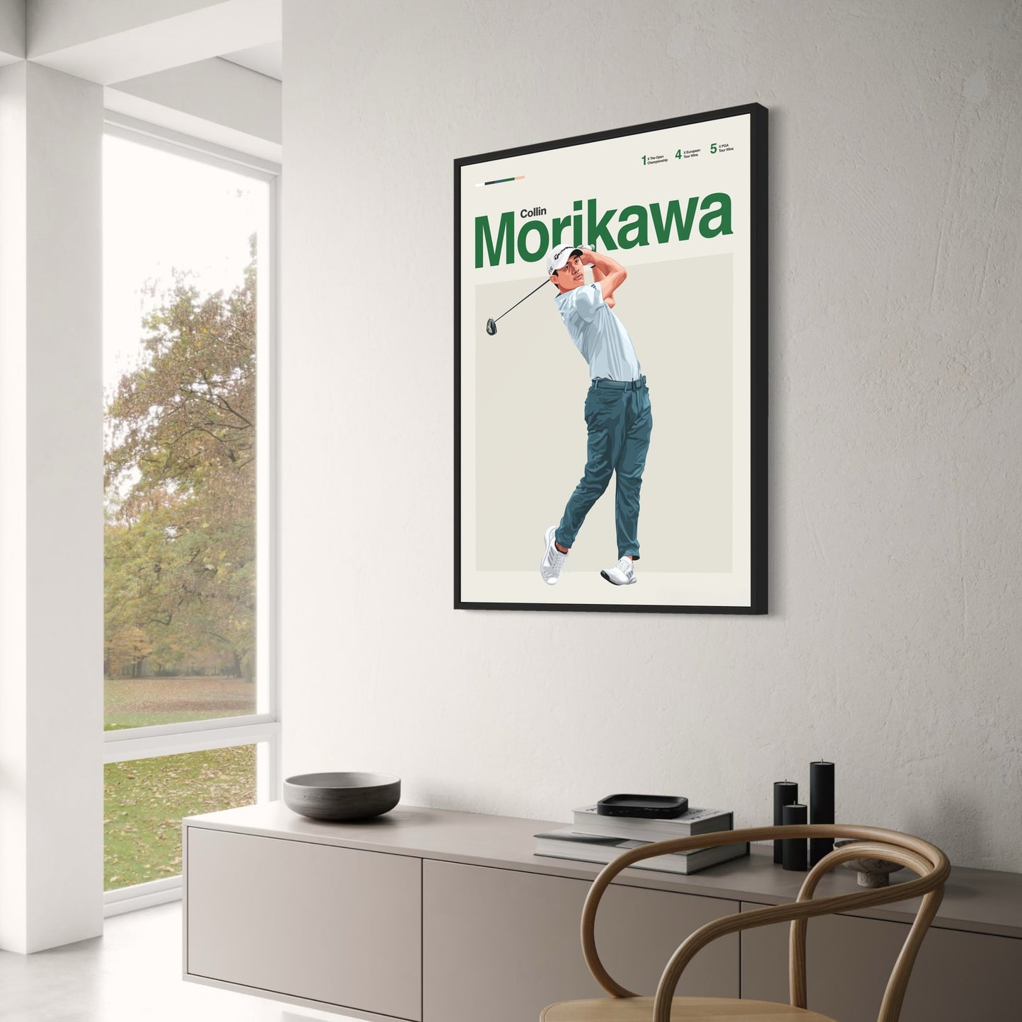 Collin Morikawa Poster | Celebrate Golf Legends | Dynamic Art of Iconic Players | Skill, Passion & Legacy on the Green Decor
