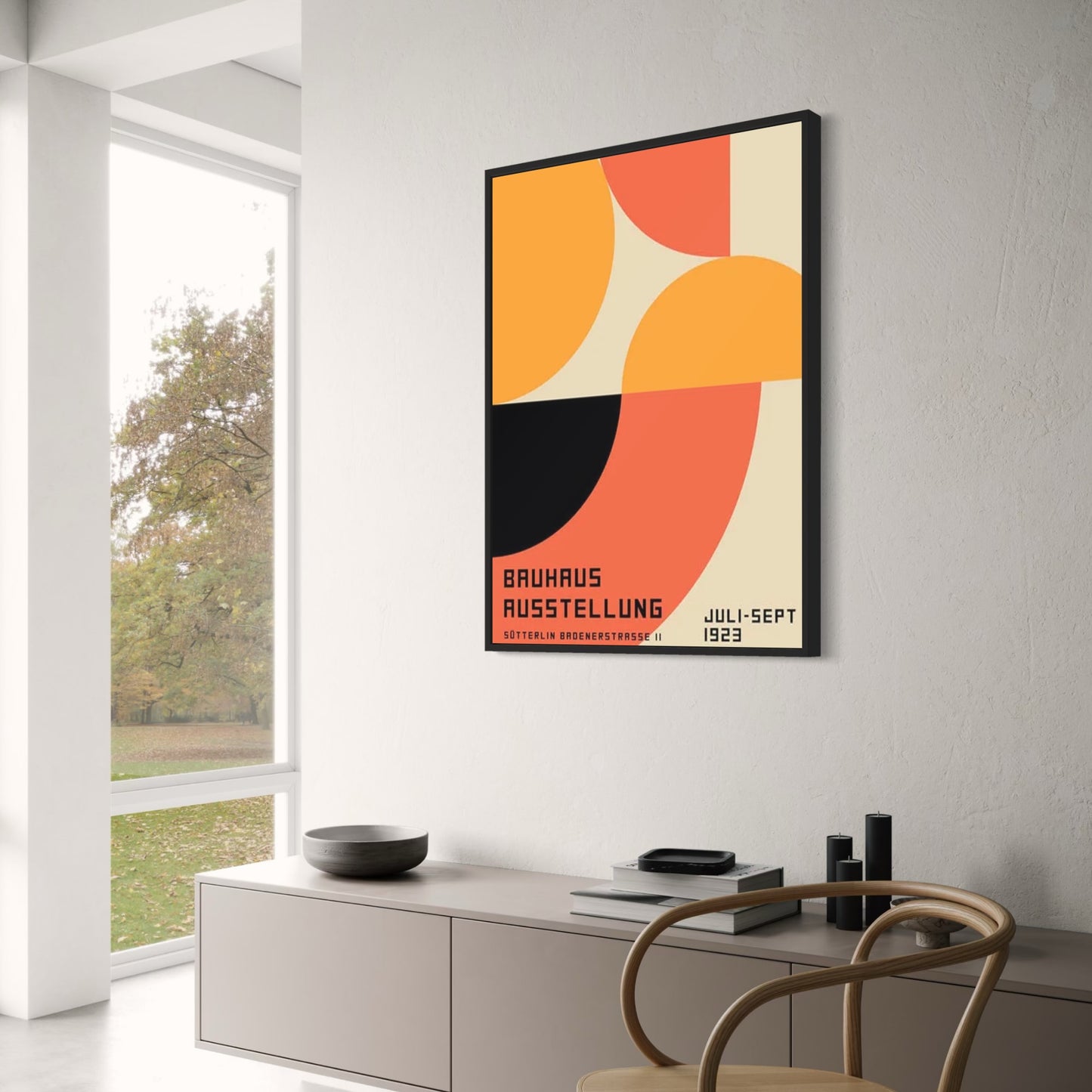 Bauhaus Cerulean Rhythm | Blue Abstract Design