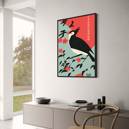 Bird & Blossoms | Elegant Japanese Nature Poster | Wall Art Decor | Botanical Beauty | Home Interior