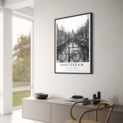 Amsterdam Canals | Scenic Waterways | Urban Landscape | Travel Decor | Poster