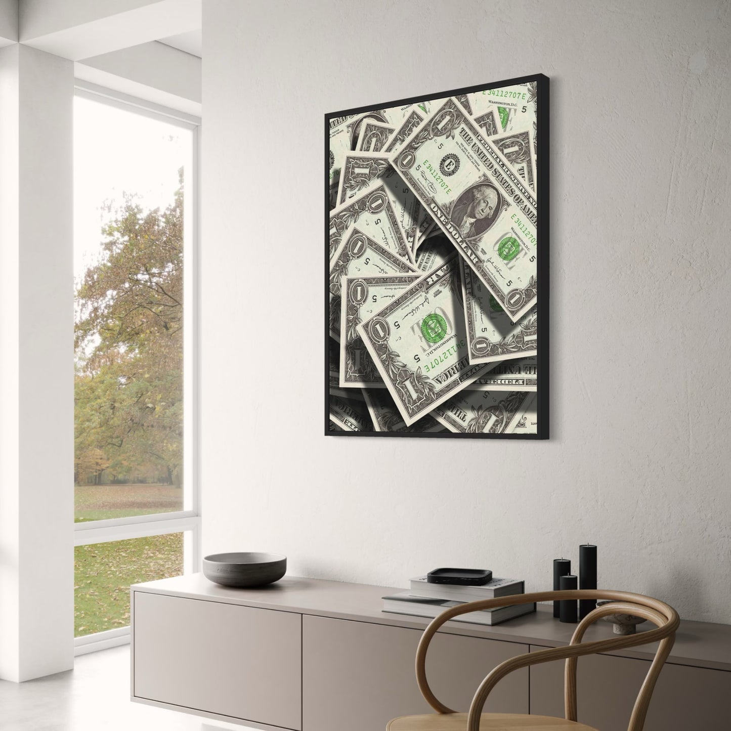 US Dollar Bills | Wealth Wall Art