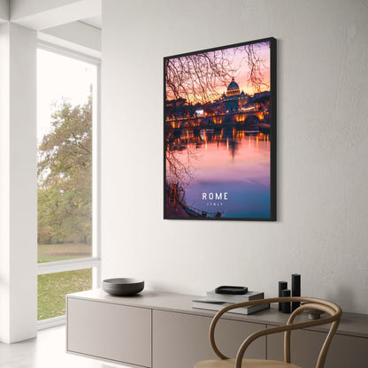 St. Peter's Basilica at Dusk | Rome | Italy | Iconic Vatican Views | Breathtaking Skylines | Majestic Rome Posters