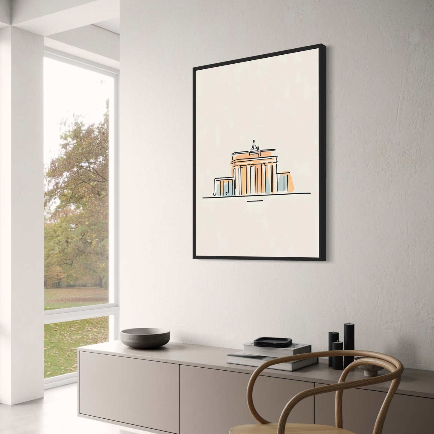 Minimalist Acropolis Poster | Simplistic Line Art | Greek Landmark Print | Modern Home Decor