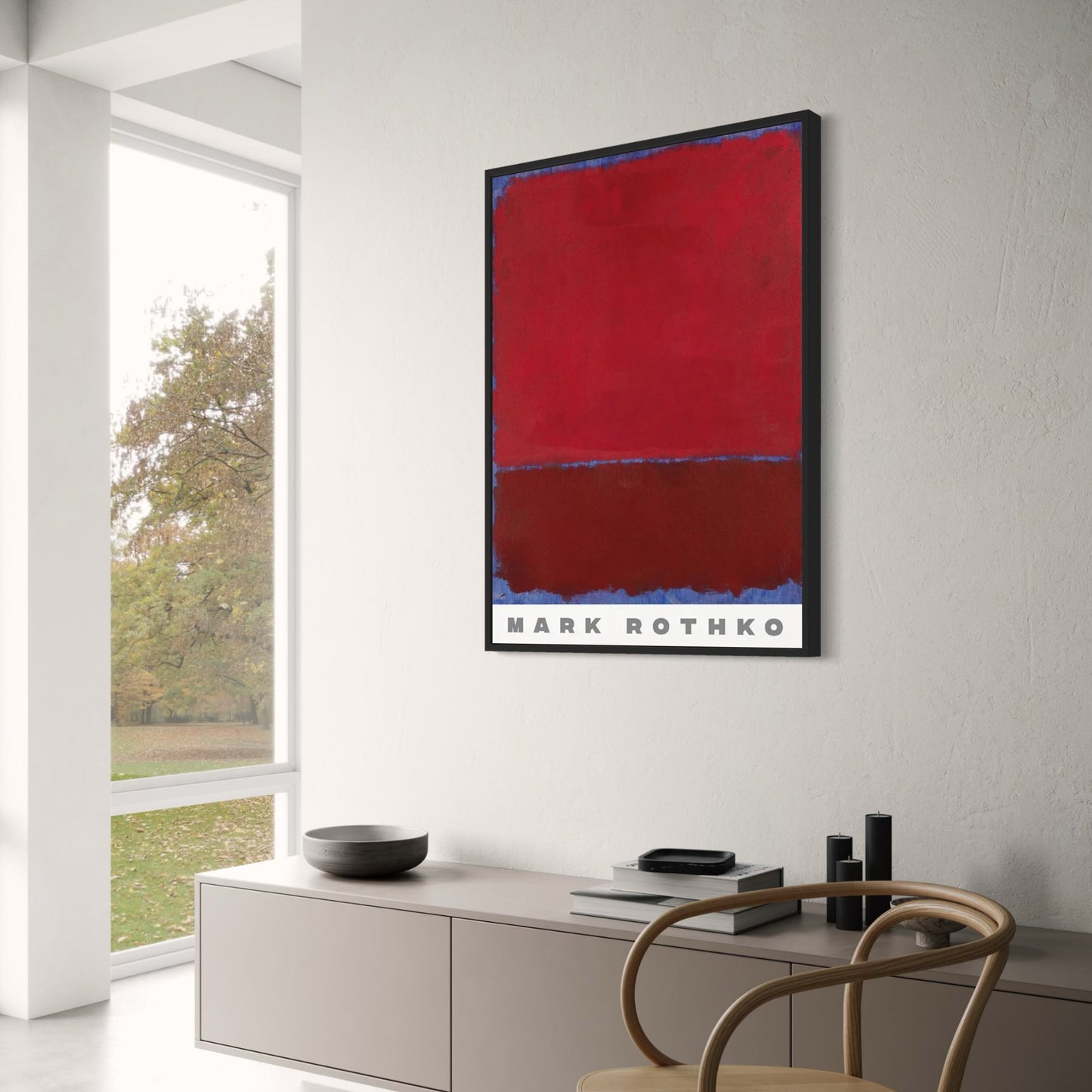 Mark Rothko | Abstract Expressionism | Bordeaux & Red on Blue
