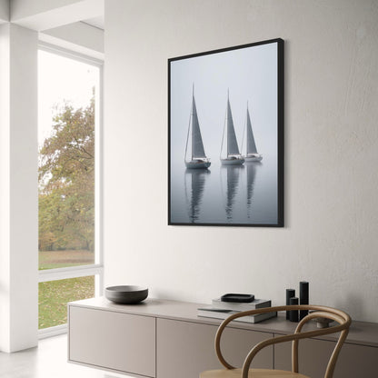 Three Sailing Boats | Nautical Ocean Theme