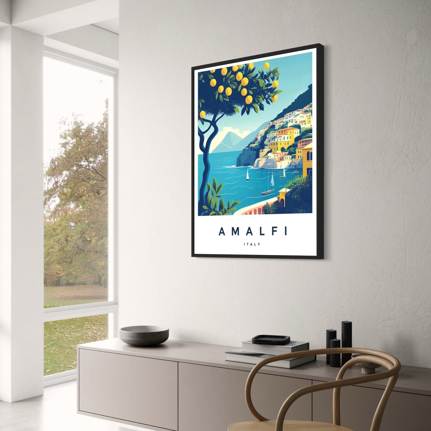 Amalfi Coast Vintage Scenic | Italian Seaside Decor