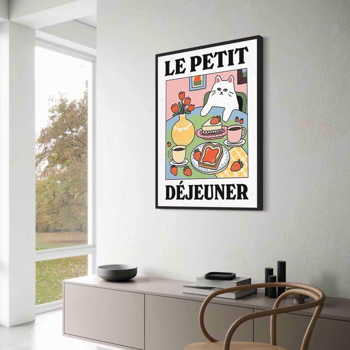 Le Petit Dejeuner | Vintage Kitchen Cat