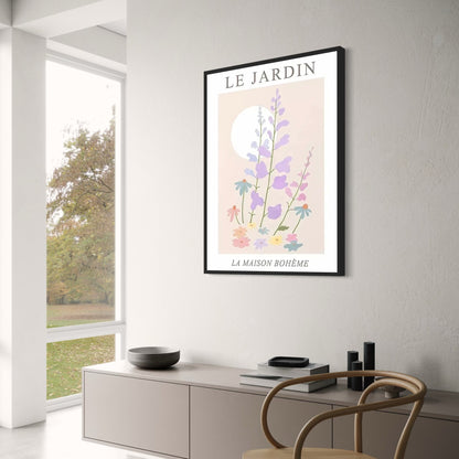 Les Fleurs Lavender Wildflower Poster | Garden Blooms | Daisies & Wildflowers Artwork Decor